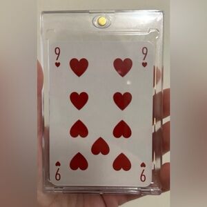 Louis Vuitton 9 of ♥️’s Playing Card with Clear Case